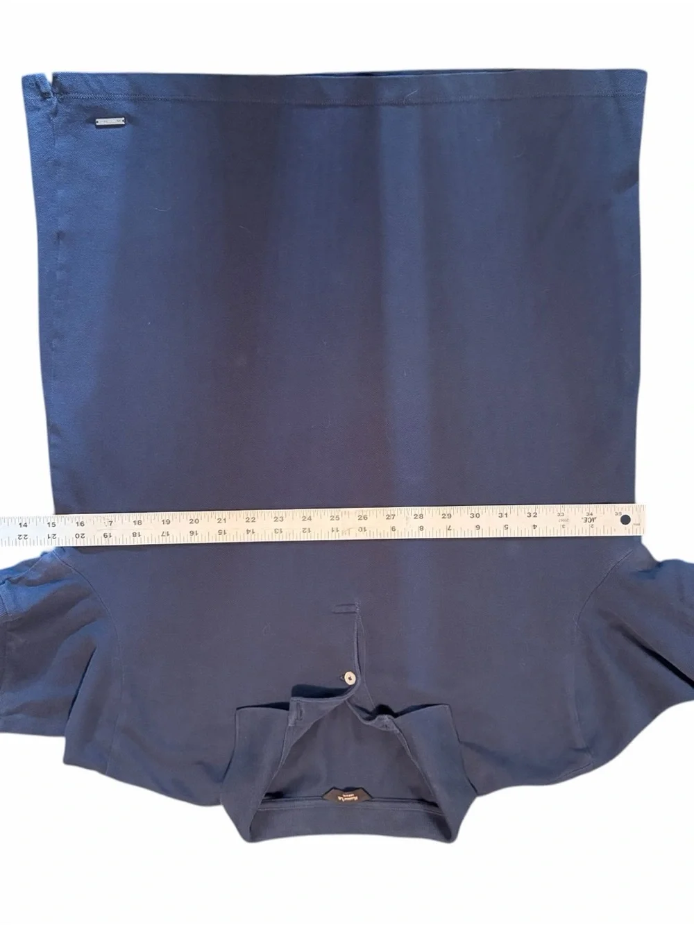 Massimo‎ Dutti Navy Short Sleeve Polo Shirt Classic Minimalist
